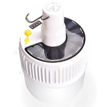 Luz de Led Recarregável Com Cabo USB E Painel Solar Luminária Portátil Intensa Camping Pesca