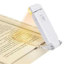 Luz de Leitura LED com Clipe para Livros, Branco, Brilho Ajustável, USB Recarregável, Portátil, Proteção dos Olhos Luz de Leitura LED com Clipe para Livros, Branco, Brilho Ajustável, USB Recarregável, Portátil, Proteção dos Olhos