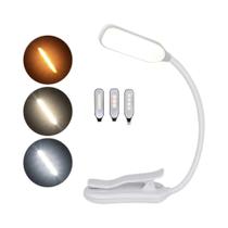Luz de Leitura Recarregável USB com 7 LEDs - Lâmpada Flexível Portátil (Branca e Fria)