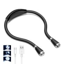 Luz de livro de pescoço TSINGREE LED, USB, recarregável, 4 brilhos Luz de livro de pescoço TSINGREE LED, USB, recarregável, 4 brilhos