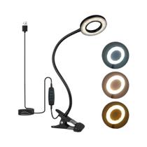 Luz De Livro USB Com 48 LEDs, 3 Modos De Cor, 10 Níveis De Brilho, Dimmer 360 graus Luminária De Mesa Luz De Livro USB Com 48 LEDs, 3 Modos De Cor, 10 Níveis De Brilho, Dimmer 360 graus Luminária De Mesa