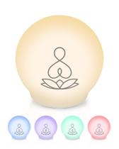 Luz de meditação guiada por Syrinx da Meditation Aid com brilho rítmico Luz de meditação guiada por Syrinx da Meditation Aid com brilho rítmico