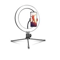 Luz De Mesa Ring Light Youtube Make Portátil C/ SUPORTE - 20 CM