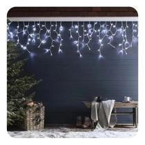 Luz de Natal Cascata 300 Lâmpadas Led Branco 8f C/ Memória Fio Branco Bivolt 6m