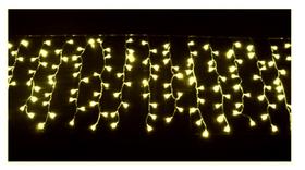 Luz de Natal Cascata 400 Lâmpadas LED Warm Branco Morno Fio Branco 127V 10 Mts M/F - GLOBAL