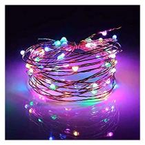Luz de Natal Conjunto 50 Lâmpadas Led Color Fio de Fada Pisca 5m Pilha Luz de Natal Conjunto 50 Lâmpadas Led Color Fio de Fada Pisca 5m Pilha