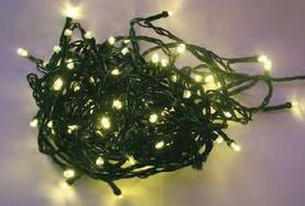 Luz de Natal Cordão 300 Lâmpadas LED Warm Fio Verde EXTERNO Bivolt 30 Mts IP44 - GLOBAL