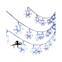 Luz De Natal Em Forma De Floco De Neve LED Para Decoração De Festa Em Jardim Interno E Externo