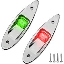 Luz de Navegação LED Boreste Bombordo Par Olho de Tubarão Inox 316 Luz de Navegação LED Boreste Bombordo Par Olho de Tubarão Inox 316