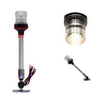 Luz De Navegação LED Dobrável De 12 Polegadas 12-24V Para Barco, Sinal De Âncora Marítima Para Iate,