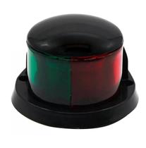 Luz De Navegação Para Proa Bicolor Preta Em Led