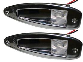 Luz de Navegação Proa Olho de Tubarão Arieltek em Led 12v Cromado Luz de Navegação Proa Olho de Tubarão Arieltek em Led 12v Cromado