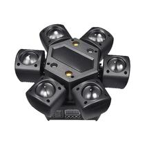 Luz De Palco LED RGB De 80W Com Cabeça Móvel, Mini Efeito Rotativo De Seis Braços, Controle Remoto