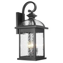 Luz de Pared Exterior Darkaway 66 cm con Vidrio Ondulado y Base E12