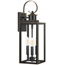 Luz de Pared Exterior Yochoice de 3 Luces 48 cm Impermeable Negra Luz de Pared Exterior Yochoice de 3 Luces 48 cm Impermeable Negra