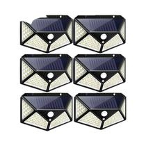 Luz De Parede Externa À Prova d'Água Com Sensor De Movimento Alimentada Por Energia Solar 100 LED