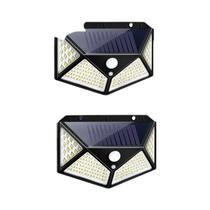 Luz De Parede Externa À Prova d'Água Com Sensor De Movimento Solar 100 LED Lâmpada De Jardim 1 2 4 8