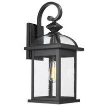 Luz de parede externa Darkaway 56 cm, arandela preta impermeável