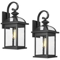 Luz de parede externa Darkaway 56 cm, vidro semeado à prova d'água, 2 unidades