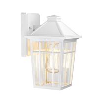 Luz de parede externa Darkaway impermeável em alumínio branco