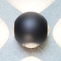 Luz de parede externa de cabeça dupla impermeável em alumínio preto Luz de parede externa de cabeça dupla impermeável em alumínio preto