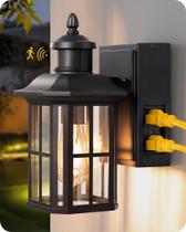 Luz de parede externa EDISHINE com sensor de movimento de saída GFCI