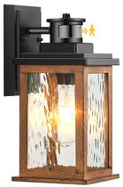 Luz de parede externa VIANIS Motion Sensor de movimento Wood Grain Waterproof Luz de parede externa VIANIS Motion Sensor de movimento Wood Grain Waterproof