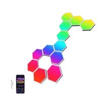 Luz De Parede Hexagonal Que Muda De Cor, Controlada Por Aplicativo Inteligente, Luz Ambiente Noturna