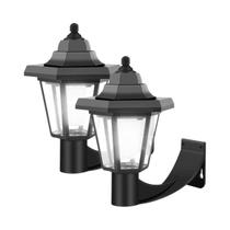 Luz De Parede Hexagonal Solar Para Exterior, 2 Peças, IP44, À Prova D'água, Lâmpada LED Retrô Com
