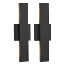 Luz de parede LED para exterior SIONLOM 20W preta impermeável 12x5x40cm Luz de parede LED para exterior SIONLOM 20W preta impermeável 12x5x40cm