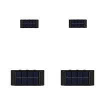 Luz De Parede Solar À Prova d'Água Para Jardim Com 6 LEDs, Lâmpada Externa Para Rua, Terraço, Cerca Luz De Parede Solar À Prova d'Água Para Jardim Com 6 LEDs, Lâmpada Externa Para Rua, Terraço, Cerca