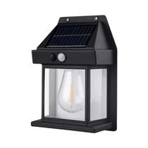 Luz De Parede Solar LED Para Exterior Com Sensor, Decorativa Para Jardim, Corrugada, Três Modos Luz De Parede Solar LED Para Exterior Com Sensor, Decorativa Para Jardim, Corrugada, Três Modos