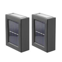 Luz de parede solar para cima e para baixo Glow Wall Light Lâmpada de jardim ao ar livre à prova d'água 2pcs