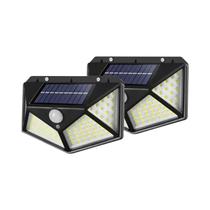 Luz De Parede Solar Para Exterior Com 100 LEDs, Sensor De Movimento, IP65 À Prova d'Água Para Luz De Parede Solar Para Exterior Com 100 LEDs, Sensor De Movimento, IP65 À Prova d'Água Para