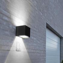 Luz de parede solar SOTTLOT 4000K 700lm Cube Design à prova d'água