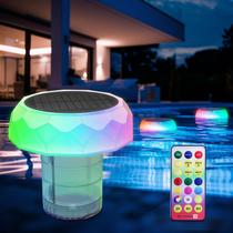 Luz de piscina flutuante BASON LIGHTING Solar RGB com dispensador