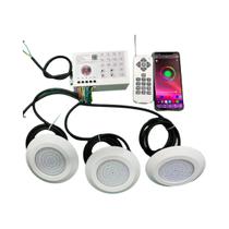 Luz De Piscina LED RGB 12W Bluetooth Para Uso Interno E Externo, Lâmpada Subaquática Para Fonte E