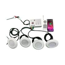 Luz De Piscina LED RGB Bluetooth 12W Para Uso Interno E Externo, Lâmpada De Paisagismo Subaquática