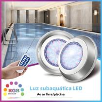 Luz De Piscina LED RGB Com Lente 6W-54W IP68 À Prova d'Água 12V Luz Colorida Subaquática Para Fonte