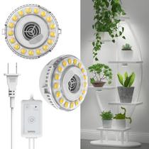 Luz de planta LED SANSI Puck 10W de espectro total com temporizador 4 8 12 horas Luz de planta LED SANSI Puck 10W de espectro total com temporizador 4 8 12 horas