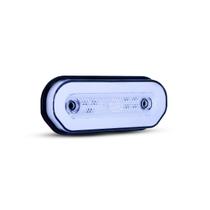 Luz De Posição Lateral Led Oval OLOGO Cristal Caminhão Carreta Baú