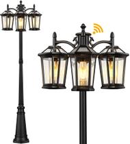 Luz de Poste Exterior VIANIS de 3 cabezas, Impermeable de Anochecer a Amanecer