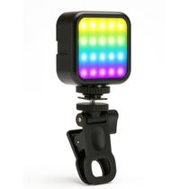Luz de Preenchimento Celular Selfie com Clipe Led RGB Mobile