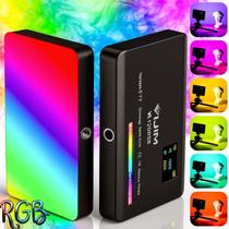 Luz de Preenchimento LED Recarregável com Clipe Ajustável Iluminação RGB Portátil para Selfies, Ma Luz de Preenchimento LED Recarregável com Clipe Ajustável Iluminação RGB Portátil para Selfies, Ma