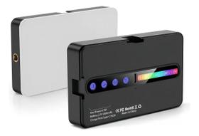 Luz De Preenchimento Rgb Portátil Celular Câmera Universal Preto Preto Rgb Luz De Preenchimento Rgb Portátil Celular Câmera Universal Preto Preto Rgb