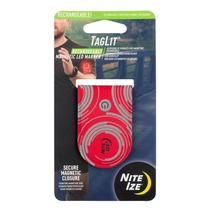 Luz de segurança LED magnética recarregável Nite Ize TagLit vermelha