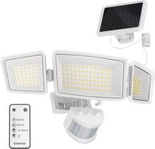 Luz de segurança solar Ensenior 1800LM 270 3 cabeças LED IP65