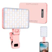 Luz de selfie Newmowa rosa recarregável com sensor inteligente