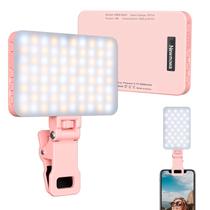 Luz de Selfie Recarregável Newmowa Rosa com Sensor Inteligente Luz de Selfie Recarregável Newmowa Rosa com Sensor Inteligente