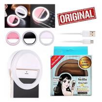 Luz De Selfie Ring Light Flash Anel Led Celular Smartphone Recarregável Selfie Vídeo Youtuber Univer